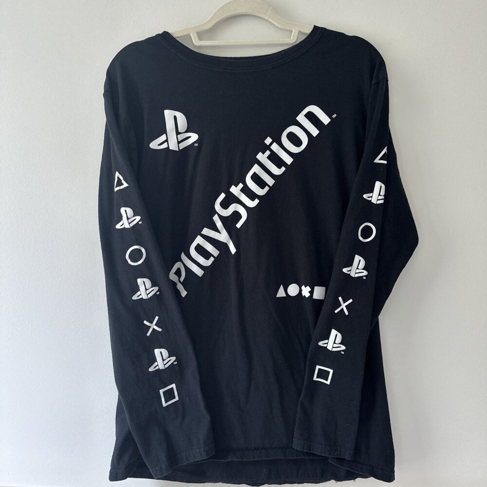 Sony Playstation Graphic T-Shirt Men's Size L Large Long Sleeve 2018 Cotton‎